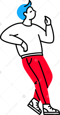 man leaning on his arm Illustration in PNG, SVG