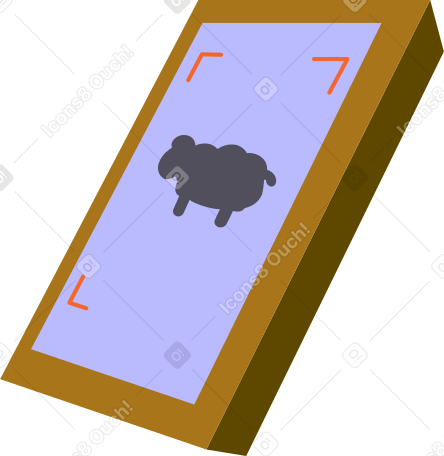tablet with sheep PNG、SVG