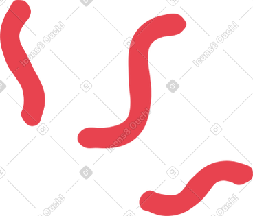 Red wavy lines PNG, SVG