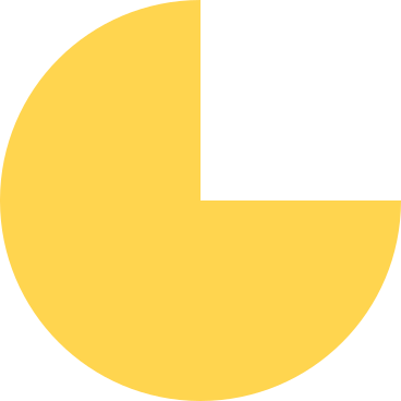 Pie chart yellow PNG、SVG