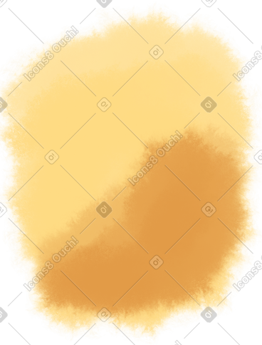 Large yellow watercolor stain PNG, SVG