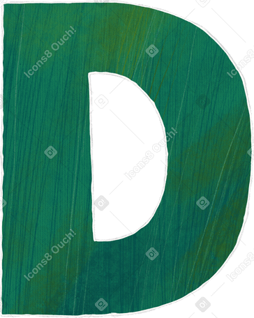 Grande letra verde d PNG, SVG