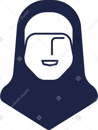testa di donna in hijab PNG, SVG
