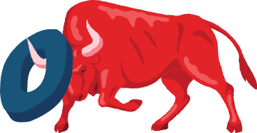 angry bull with zero number PNG, SVG