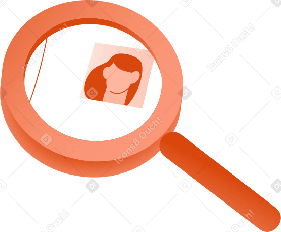 magnifying glass enlarging profile picture PNG, SVG