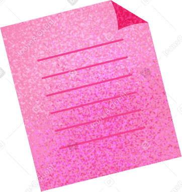 pink leaf with a bent corner PNG, SVG