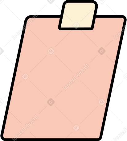 pink clipboard with paper holder Illustration in PNG, SVG