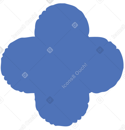 blue quatrefoil PNG, SVG