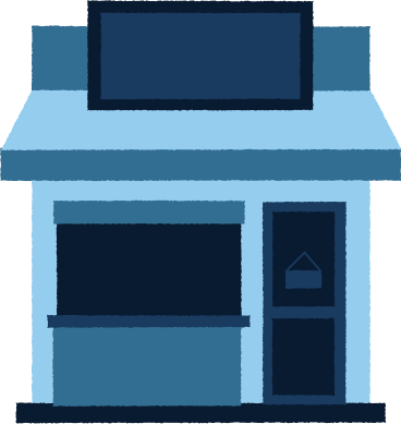 Boutique bleue PNG, SVG