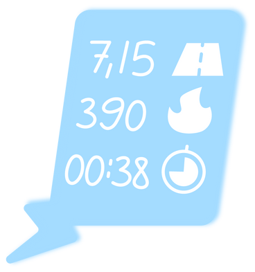 Bubble with smartwatch data PNG, SVG