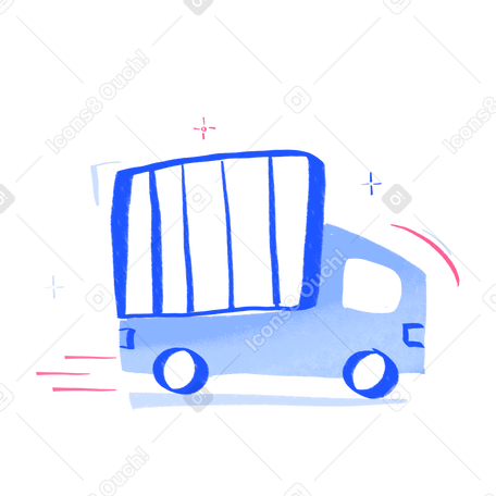 Big truck delivery PNG, SVG