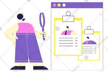 Recruiter is looking for employees online PNG, SVG