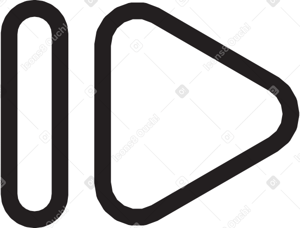 Icon play and pause Illustration in PNG, SVG