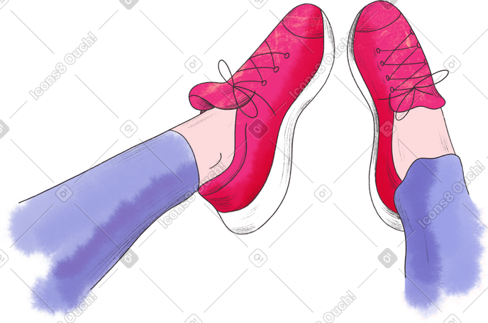 legs in pink sneakers PNG, SVG