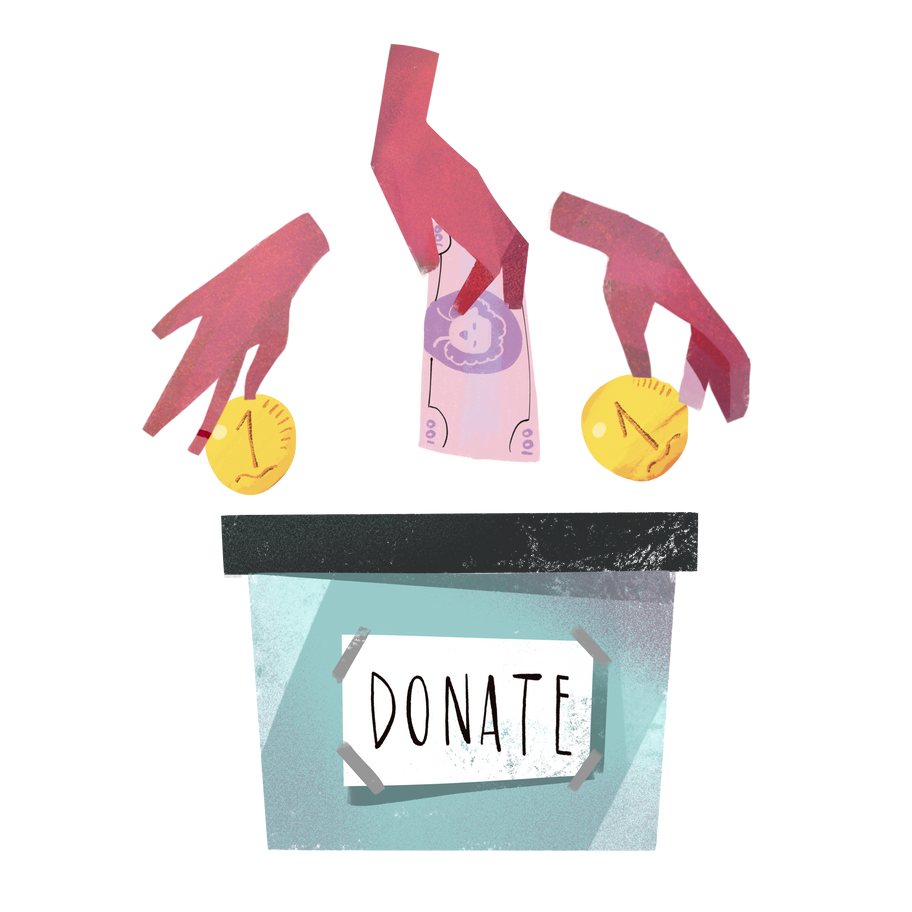 Charity or donation Illustration in PNG, SVG