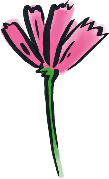 Pink watercolor flower PNG, SVG