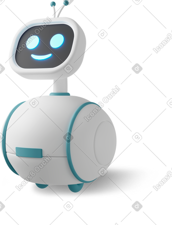 3D 机器人微笑 PNG, SVG