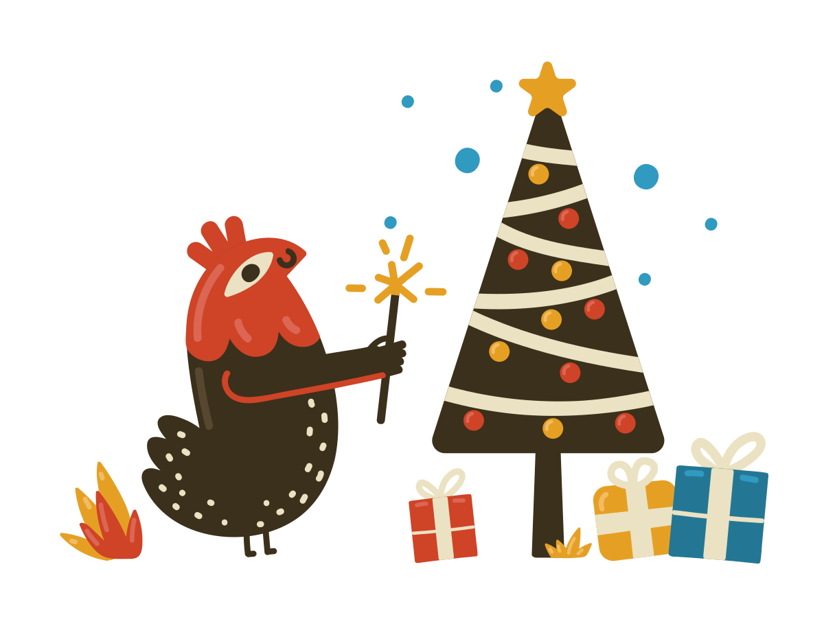Christmas time Illustration in PNG, SVG