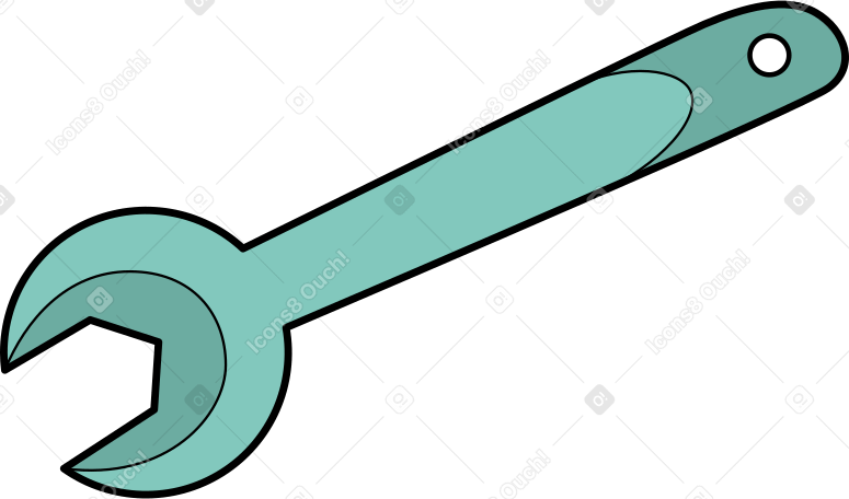 wrench Illustration in PNG, SVG