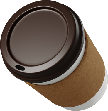 Vue de dessus d'une tasse de café en papier avec manchon PNG, SVG