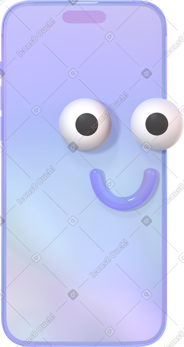 Abstract  phone with eyes PNG, SVG