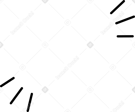 여섯 개의 검은 선 PNG, SVG