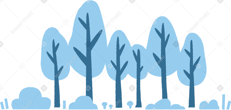 forest Illustration in PNG, SVG