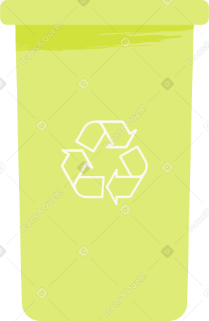 green trash can for recycling Illustration in PNG, SVG