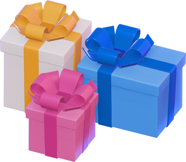 3d gifts PNG, SVG