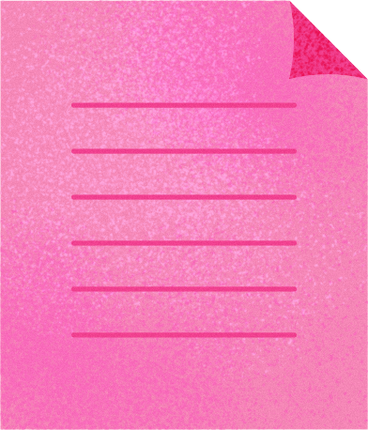 pink sheet of paper with text PNG, SVG