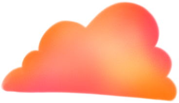 big orange cloud PNG, SVG