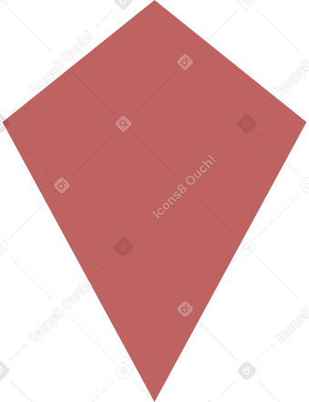 burgundy kite PNG, SVG
