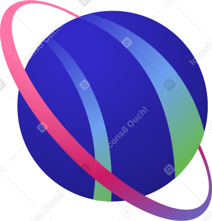small planet saturn Illustration in PNG, SVG
