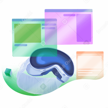 VR headset for daily work PNG, SVG