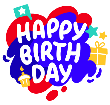 Happy Birthday lettering PNG, SVG