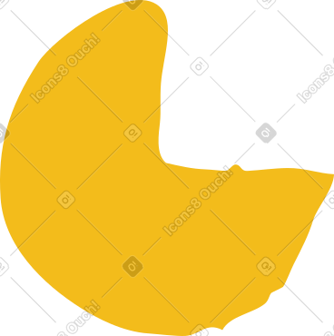 Yellow pie chart PNG, SVG