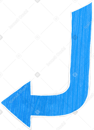 blue curved arrow в PNG, SVG