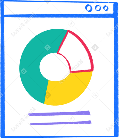 graph in a computer window PNG、SVG