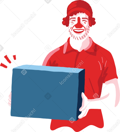 delivery man Illustration in PNG, SVG