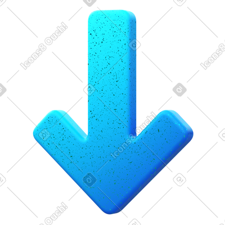 3D arrow down PNG, SVG