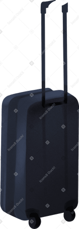 dark gray suitcase Illustration in PNG, SVG