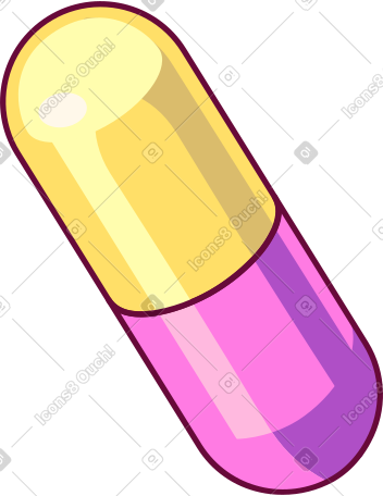 yellow pink pill PNG, SVG