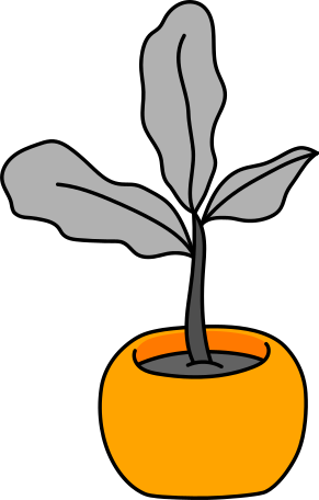 Illustration fleur en pot aux formats PNG, SVG