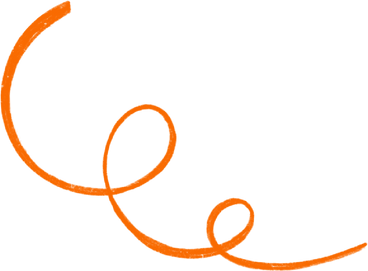 orange spiral confetti PNG, SVG