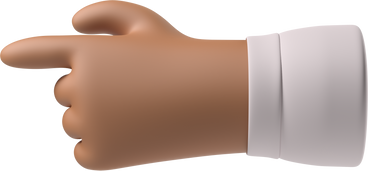 Mão de pele marrom apontando para a esquerda PNG, SVG