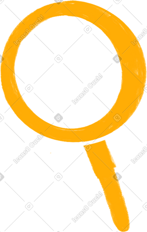 yellow magnifying glass PNG, SVG