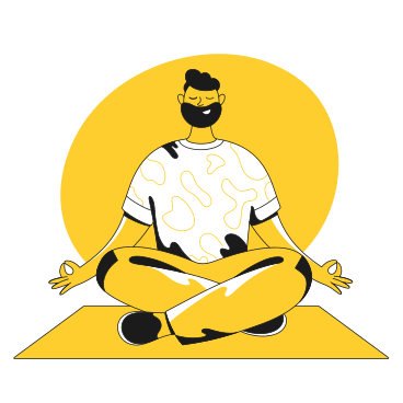 Meditating man PNG, SVG