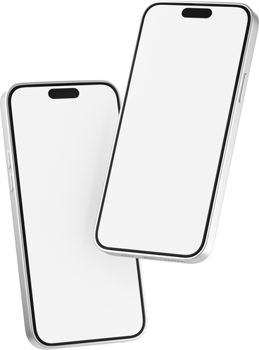 two phones white screen PNG, SVG