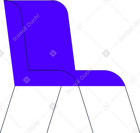 blue chair PNG, SVG