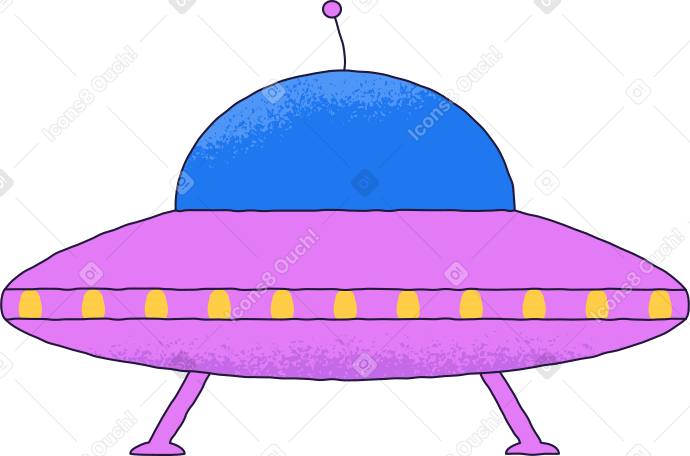 ufo Illustration in PNG, SVG
